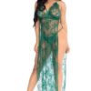 Green Lace Open Side Gown
